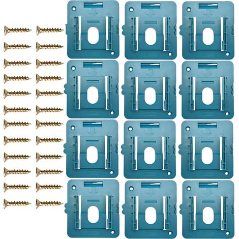Apex – Support de batterie pour 12 piles Makita 18V – Montage mural en plastique ABS – Protection contre chocs et chutes – Installation facile