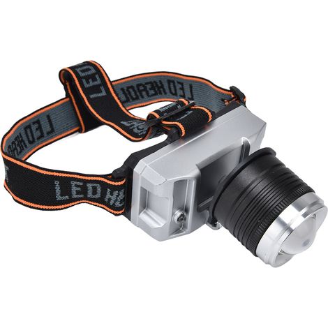 Lampe Frontale LED Puissante Zoomable Capteur Intelligent Rechargeable USB 3 Modes d'Éclairage (1/5)