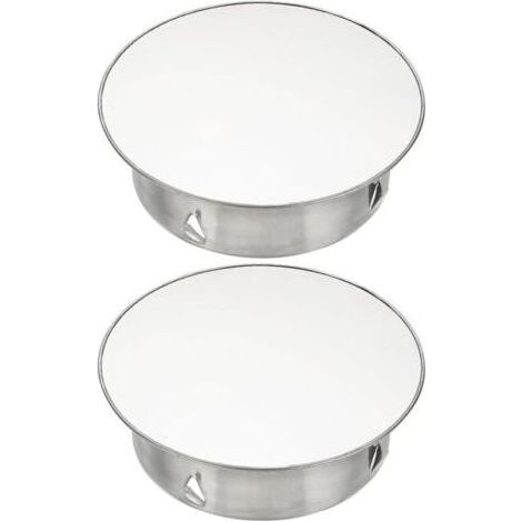Bouchon pour Tuyau de Poêle 130mm à 140mm, Cache-trou de cheminée, Cache Tuyau, Couvercle De Trou De Cheminée,Bouchon Cheminée Perforé en Acier Inoxydable Ø 150mm Profondeur 44mm, argent (1/5)