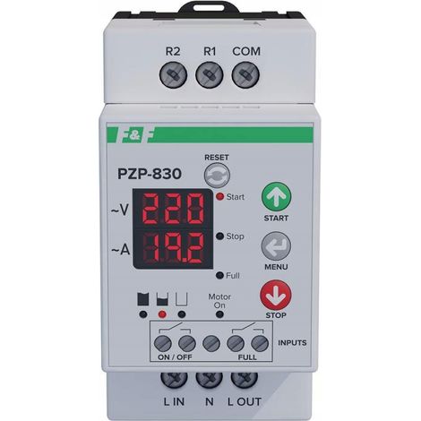 Relais de contrôle de pompe PZP-830 - 1 phase - Protection débordement - Contrôle niveau d'eau (1/5)