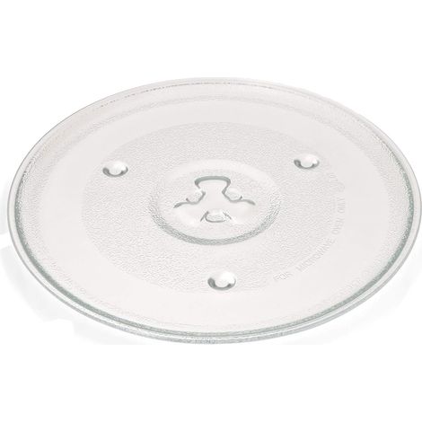 Plat en verre pour micro-ondes 27 cm Compatible avec toutes les marques et tous les modèles disponibles dans le commerce Ustensiles de cuisson 1 pièce, verre transparent (1/5)