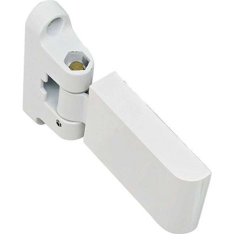 Cerniera per porta White Flag, cerniera per porta in PVC resistente, cerniera per porte e finestre in acciaio e plastica (chiave inclusa) -Crezuo