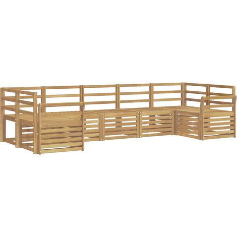 Ensemble de canapés d'extérieur 7 pcs Blanc 304 x 130,5 x 73 cm vidaXL (1/5)