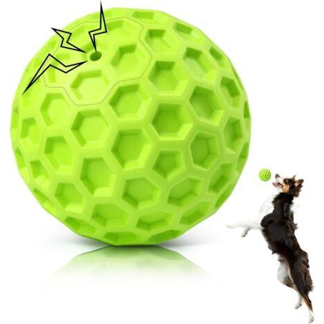 Green Dog Ball Small 55mm Dog Toy Sturdy Dog Chew Toy Ball Sound Teeth Grinding Pet Toy (1/5)