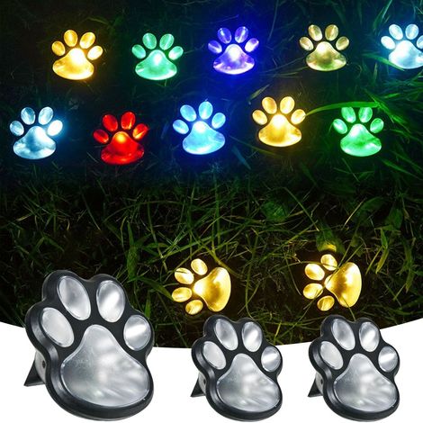 Lot de 3 spots solaires encastrables IP44 – patte de chat - Autonomie 6-8h – Éclairage extérieur pour jardin, terrasse et allée (1/5)