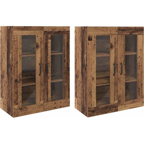 Maison Exclusive - Armadi da Muro 2 pz Legno vecchio 69,5 x 34 x 90 cm (1/5)
