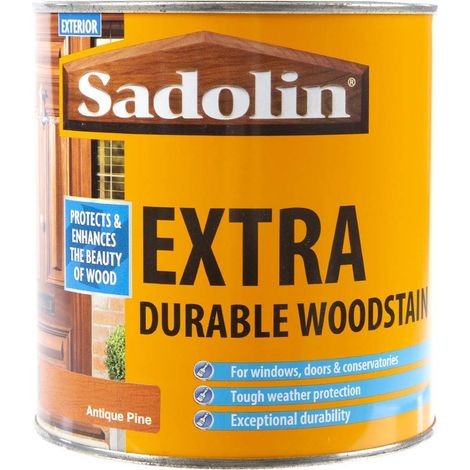 Sadolin 5028528 Extra Durable Woodstain Antique Pine 1 litre SAD5028528 (1/2)