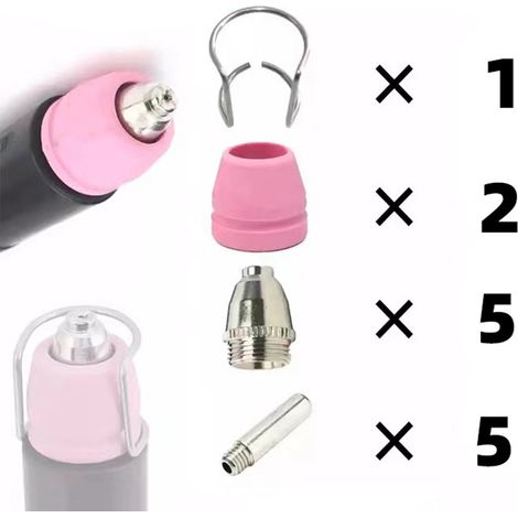 Jeu de consommables chalumeau coupeur : buses, électrodes, coupelles de protection, support, kit outil plasma. (1/5)