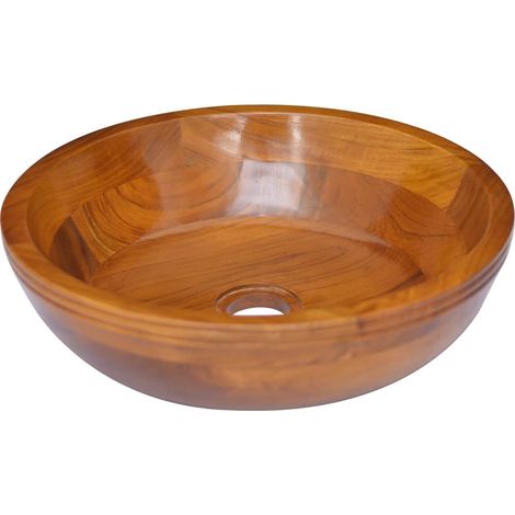 Lavandino da bagno lavabo da appoggio lavabo da bagno lavabo da interno 40 x 10 cm legno massello di teak 020002870