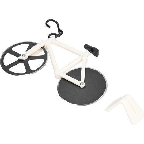 Fahrradförmiger Pizzaschneider mit Kunststofffuß, Pizza-Nudelholz für Gebäck, Küchenhelfer für Zuhause. (1/5)