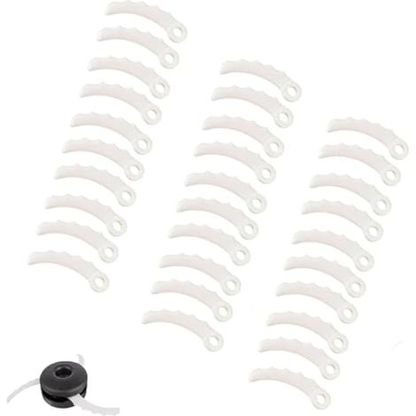 Lot de 30 lames de rechange en plastique pour débroussailleuse Makita 198426-9 198383-1 DUR368AZ DUR369AZ DUR368LZ (1/5)