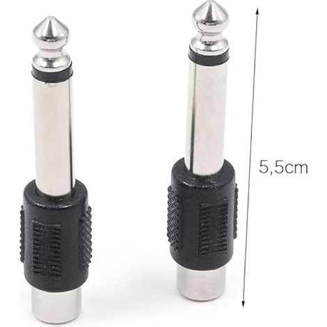 2 fiches mâles vers jack 3,5 mm, RCA vers jack mâle 3, 5, adaptateur jack 6, 35 vers jack 3 5, pour clavier, haut-parleur, casque