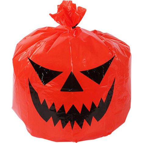 Halloween-Laubsack, Garten, Rasen, strapazierfähiges PE, Außendekoration, Kürbis-Müllsack (1/4)