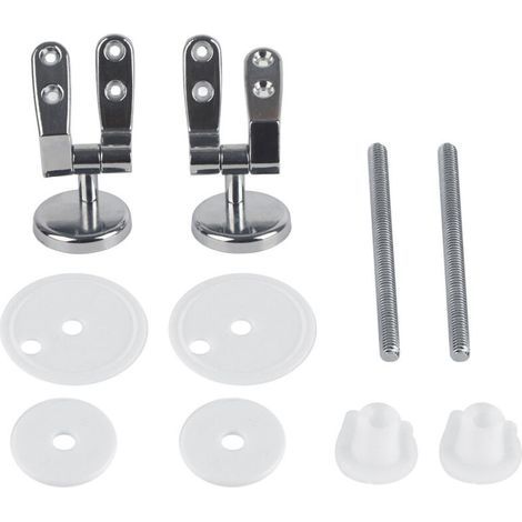 2 Pcs Charnières d'Abattant WC de Salle de Bain Fixations Remplacement WC Siège Charnière WC Fixations Pièces Détachées WC Pour Réparation Abattant A (1/4)