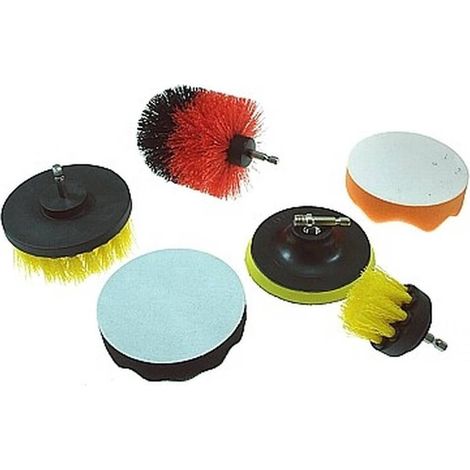 Jeu de Brosses Nylon 6x - Hex Shank - 1 3 2 - Polyvalent et Efficace - Usage Professionnel - Beast (1/5)