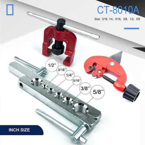 Kit d'extension/réparation en 3 pièces (unités impériales) Kit d'expansion/réduction de tuyauterie métrique/impérial en 3 pièces CT-8010 outils de réparation et d'entretien automobile, outils pour sy (1/5)