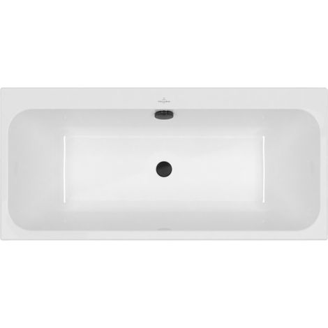 Baignoire droite 170 x 70 VILLEROY & BOCH Architectura + Vidage de baignoire WIRQUIN noir