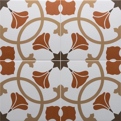Eiffel Art Construction – Carrelage en grès cérame 20x20 cm – Effet ciment à motif – Finition mate – Usage intérieur pour sol et mur – Épaisseur 8 mm (1/2)