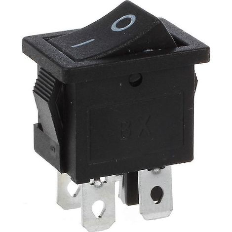 Lot de 10 interrupteurs à bascule DPST 2 positions, 4 broches, marche/arrêt, pour bateaux, 10 A/125 V ou 6 A/250 V CA (1/3)