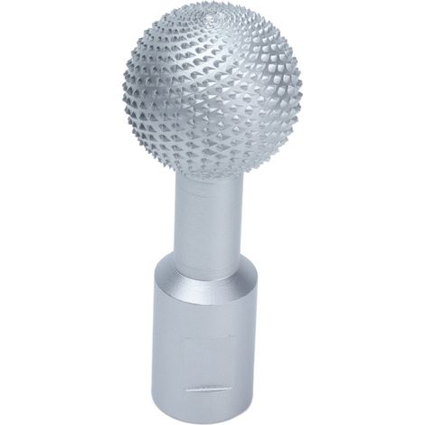 Ortviai Fichier rotatif sphérique en acier au carbone pour meuleuse d’angle – 14 mm, finition argentée (1/5)