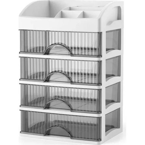 Boîte de rangement maquillage et bijoux transparente – Grand organiseur à tiroirs multicouche, design élégant et fonctionnel (1/4)