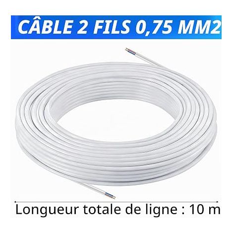 Electric Wire, 2 x 0.75 mm², 18 AWG, White (1/4)