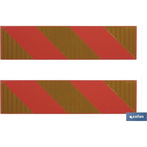 Ensemble de 2 Plaques de Remorque en Aluminium 56,5x14 cm