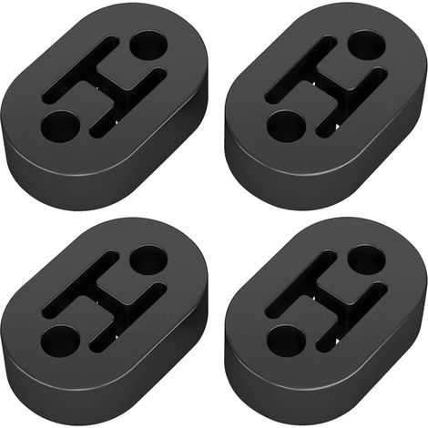 4Pcs cintre d'échappement universel à 2 trous,diamètre du trou 12mm,support de silencieux d'isolation d'échappement de voiture,support de support de silencieux,caoutchouc haute densité (1/5)