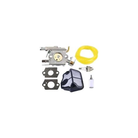 Carburateur pour tondeuse Husqvarna 36 41 136 137 141 142, compatible avec la tronçonneuse Zama C1Q-W29E. Kit carburateur et accessoires inclus.