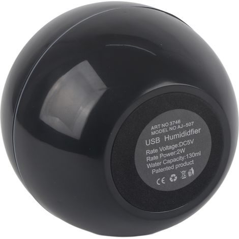 USB-Diffusor für ätherische Öle mit Touch-LED – Ultraschall-Luftreiniger, Schwarz (1/5)