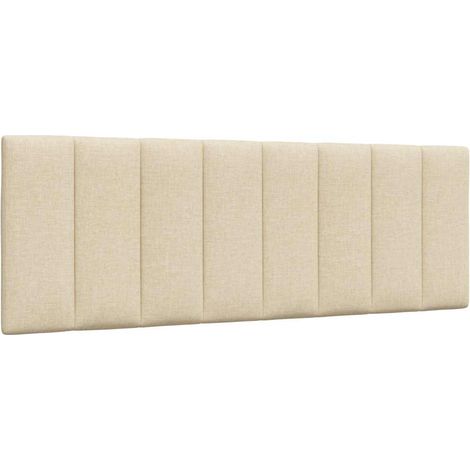 Vidaxl – Coussin de tête de lit Hanko crème 140 cm – Tissu 100 % polyester – Rembourré fibre polypropylène – Fixation murale incluse (1/5)