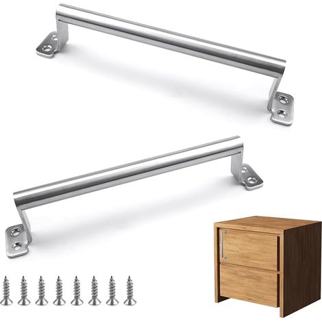 Poignée de Porte, 2 Pièces Poignée Porte Coulissante Plus 8 Vis, Poignee de Porte Exterieur pour Armoires de Cuisine, Portes Coulissantes, Portes de Grange et Autres Meubles (1/5)