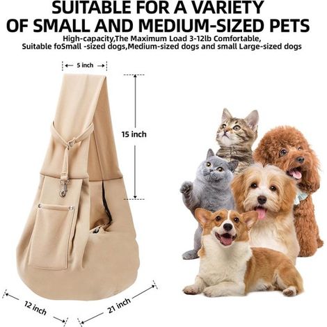 Sac de transport portable et respirant pour chat, sac à dos pour animaux de compagnie, écharpe de transport pour chien, imperméable, poids maximum 10 kg, convient aux chats (1/5)