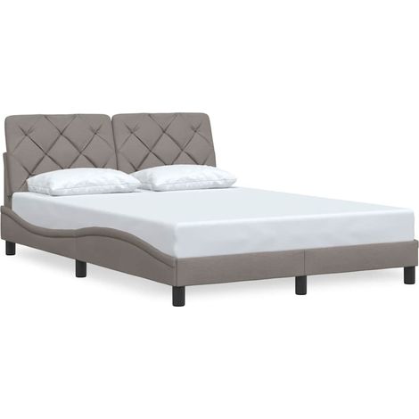 vidaXL Giroletto senza Materasso Tortora 120x200 cm Tessuto (1/4)