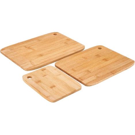 Set 3 Pezzi Tagliere da Cucina in Bamboo 20 x 15 + 28 x 21 + 33 x 24 cm (1/2)