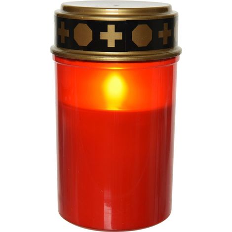 Vela para difuntos (cementerio) con luz led a pilas