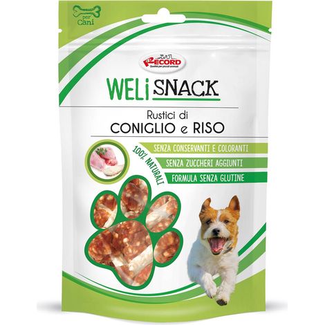 Rustici di coniglio e riso Weli Snack ad elevata digiribilità per cani