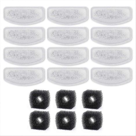 Packung mit 12 Ersatzfiltern für automatische Haustiertrinkbrunnen D60/D30 (Kohlefilter für Katzen, 2 l). (1/5)
