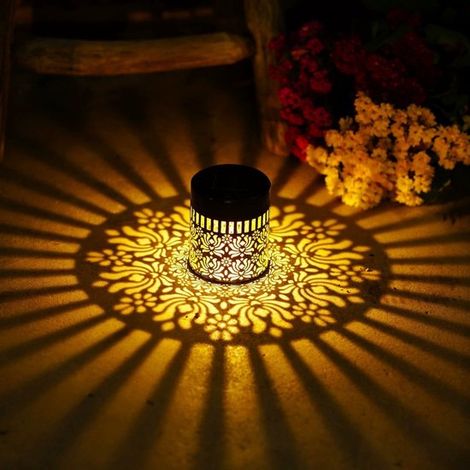 Éclairage extérieur à énergie solaire - lampe murale LED d'extérieur - éclairage mural extérieur - lampe murale extérieure - motif pivoine - 1 pièce (1/5)