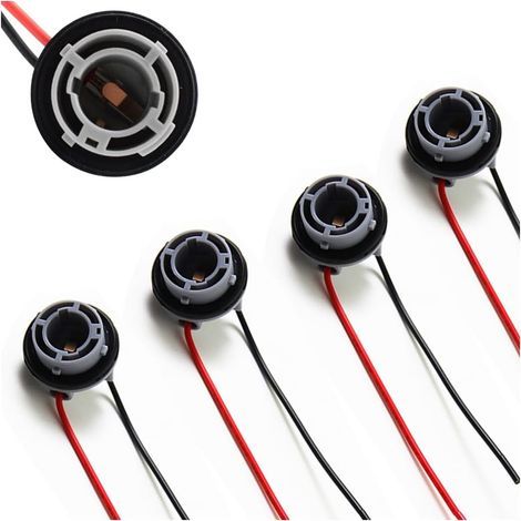 5 Pièces Douille De Lampe, 1156 BA15S Adaptateur LED Socle, Douille De Lampe P21W Pour Lampe Signal Freinage, Adaptateur Prise Pour Faisceau Câblage Pour Ampoules LED (1/5)