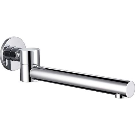 180° drehbarer Badewannenauslauf, Messing, klappbare runde Brause, Wandmontage, G1/2, Chrom (1/5)