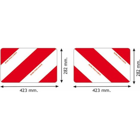 Lem Select – Panneaux réfléchissants en aluminium pour convoi agricole – Dimensions 423x282x1 mm – Homologation TPESC – Visibilité accrue sur route