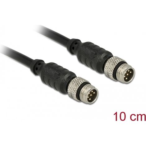 Delock m8 sensor- / aktorcable de extensiÓn 6 pin macho a 6 pin macho 10 cm