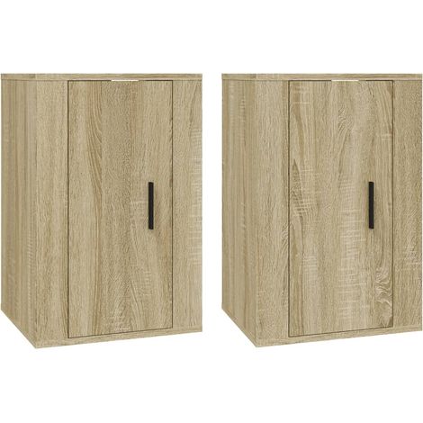 Maison Exclusive - TV-Wandschränke 2 Stk. Sonoma-Eiche 40x34,5x60
