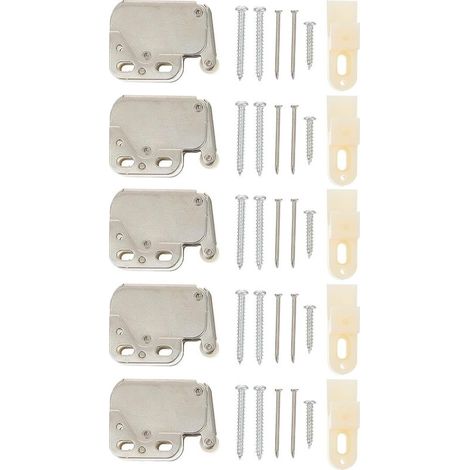 Lot de 5 verrous à ressort PartyKindom pour portes de placard (1/5)