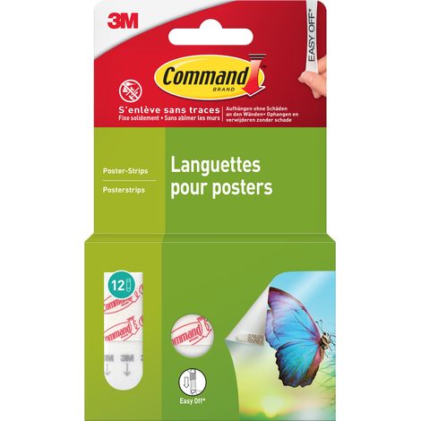 Lot de 2 languettes pour posters Command™ 17024-12-FGN, 12 languettes par paquet (24 languettes au total) (1/5)