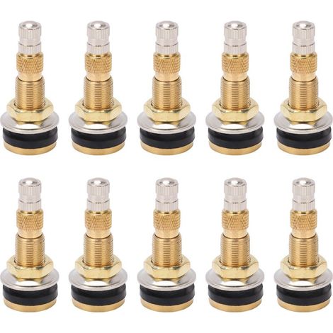 Zoternen – Tige de valve de pneu sans chambre à air liquide – Lot de 10 pièces – Laiton 1 7/8 pouces – Trou de 0,625 pouces pour tracteur - TR618A (1/5)