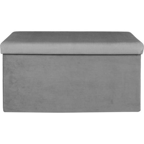 Banc & Coffre de Rangement "Giulia" 77cm Gris (1/4)