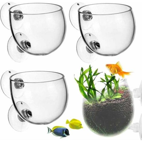 Lot de 4 pots de fleurs en cristal avec ventouse 6 cm (1/5)