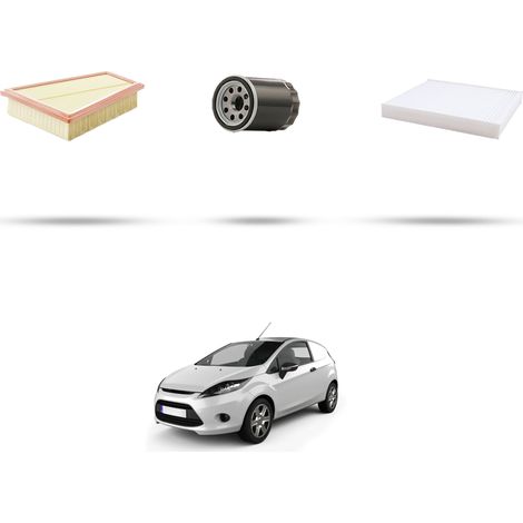 Kit tagliando 3 filtri compatibile con Ford Fiesta VI 1.0 48kw dal 2012 (1/5)